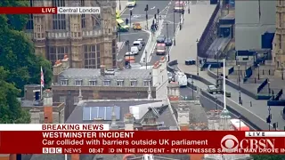 Car crashes into gate of U.K. parliament in London