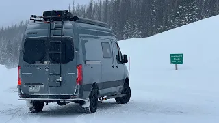 First Cold Weather Trip In Our Winnebago Revel! Sprinter 2500 4x4 RV Conversion