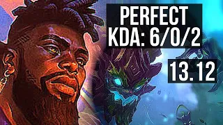 K'SANTE vs MAOKAI (TOP) | 6/0/2, 500+ games, Dominating | NA Master | 13.12