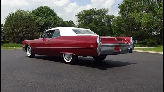 1968 Cadillac DeVille Convertible in Burgundy & 472 Engine Sound on My Car Story with Lou Costabile