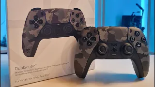 Gray Camouflage PS5 Dualsense Controller UNBOXING + REVIEW