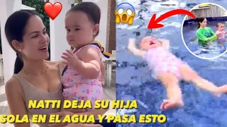 Natti Natasha Raphy Pina Graban Su Hija Vida Isabelle Si Se Sabe Salvar Sola En La Piscina Pasó Esto