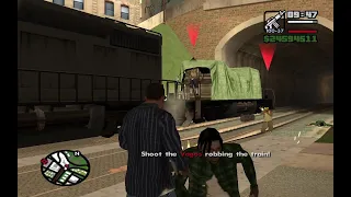 GTA San Andreas   Foiling the Vagos Robbery on the Train Mission Complete!