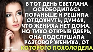 В тот день Света освободилась пораньше. Но открыв дверь, она подслушала разговор жениха и похолодела