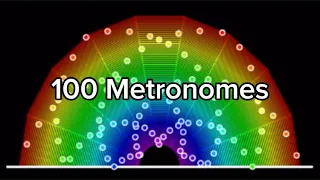 100 Metronomes Arc Pendulum Wave from Scratch