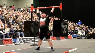 Eddie Hall Safe Pressing 150kg for 12 reps at Britain's Strongest Man 2017
