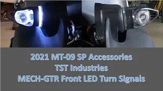 2021 MT-09 SP Accessories: TST MECH-GTR FRONT LED TURN SIGNALS #MT09 #MT09SP #YAMAHAMT #YAMAHAMT09