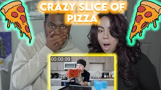 Matt Stonie 1000+ Pepperoni on 1 Slice of Pizza CHALLENGE!!! - Reaction!!