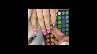 Nails Ombre và Design cách làm đơn giản - kết hợp với Chrom