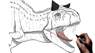 How To Draw A Carnotaurus | Step By Step