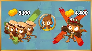 Tier 4 VS Tier 3 Primary Towers (Same Price Comparison) | BTD6