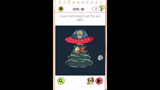 Brain Test 4 Level 185 Save Astrodog from the evil alien Answers and Solutions