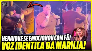 HENRIQUE é surpreendido por FÃ com VOZ IGUAL da MARÍLIA MENDONÇA, se emocionou!