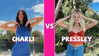 Charli D’amelio Vs Pressley Hosbach TikTok Dances Compilation (June 2022)