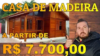 Casas de Madeira Barata Pré-Fabricadas a Partir de R$ 7.700,00