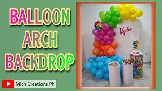 PAANO GUMAWA NG BALLOON GARLAND | WITH ARCH BACKDROP | TAGALOG TUTORIAL