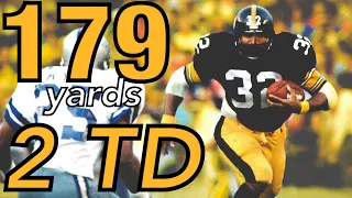 Franco Harris RIPS Through the Cowboys for Career High 179 Yds (1977)