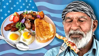 Tribal People Try Classic American Breakfast