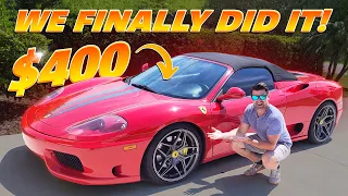 Dream to Reality - Finally Bought Our $400 Ferrari - Flying Wheels