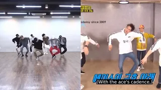 RUNNING MAN DANCING TO BTS SONGS (Idol, Fire)