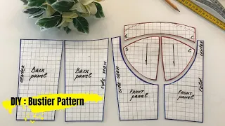 DIY BUSTIER PATTERN | Easy way to make bustier pattern