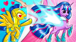 MY LITTLE PONY Twilight and Flash Sentry Love | Love Story By Stop Motion Paper | Annie Channel