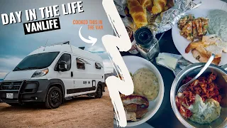 OUR DAY LIVING IN A VAN Cooking Thanksgiving Dinner 🍲 RV Living Travel Vlog