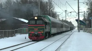 Поезда на пл. Озерки 2017г