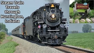 Steam Train Travels Through Huntington, Indiana