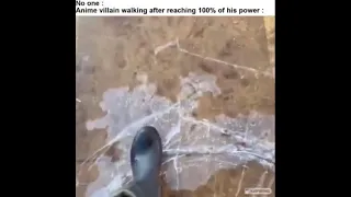 anime villain walking after reaching 100% of his power || original