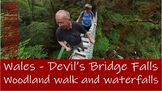 Devils Bridge Falls Wales.  The long walk including Jacobs Ladder. Shot in fab 4K, Insta 360 One X2