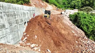 Part 2- Amazing Inspiring Video Bulldozer Truck Team Making Detour On Mountain Road Construction
