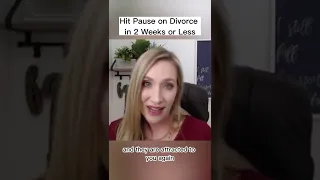 How to Hit Pause on Divorce in 2 Weeks or Less #shorts