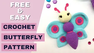 FREE Butterfly Crochet Pattern | Butterfly Crochet Tutorial | How to Crochet Butterfly Amigurumi