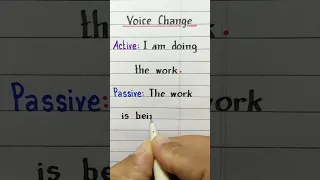 Voice | Active and Passive | I am doing the work | English Grammar