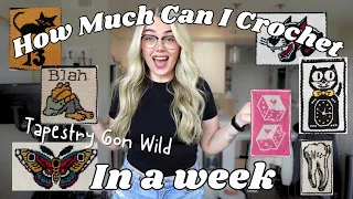 How much can I crochet in a week?! Crochet Challenge *Tapestry Gon Wild*