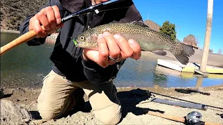 Tenkara Fly fishing at Pyramid lake, Ca