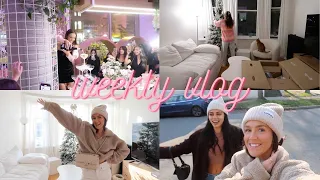 VLOG: putting up my christmas tree, launch event, garage haul, & friends visiting!! | Emma Rose