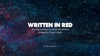 WRITTEN IN RED - SATB (piano track + lyrics)