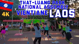 Evening Walk That-Luang Park & National Assembly - LAOS I Jul2023 #WanderingLeisure #vientiane #laos