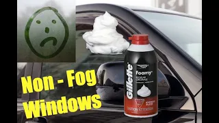 How To Use Shaving Cream To Stop Your Car Windows From Fogging Up!