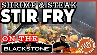 Steak and Shrimp Stir Fry on the Blackstone Griddle