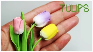 polymer clay Tulips TUTORIAL (Mother's Day project)