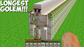 What if YOU SPAWN SUPER LONGEST GOLEM in Minecraft ? INCREDIBLY LONG IRON GOLEM !