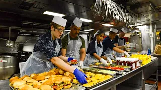 Inside US $13 Billion Nuclear Aircraft Carrier Kitchen