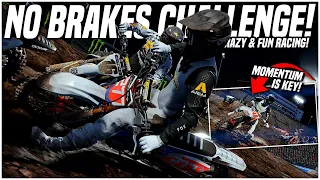 NO BRAKES ALL RACE at Salt Lake City 16! -  Supercross 4 - 450 Career Mode #16