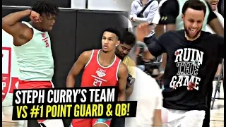 Steph Curry GETS HYPE! Steph Curry's Team vs #1 QB/Point Guard In The Nation In Friendly BATTLE!