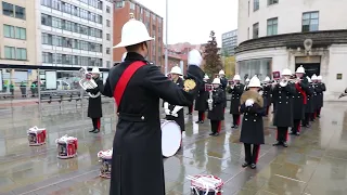 Bristol Remembrance Parade 2023 featuring Royal Marines Reserve Bristol and the RM Band from CTCRM