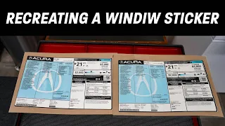 Recreating NC1 NSX Window Sticker - Part 2 (Finished Product)