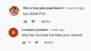 the WORST comment section on YouTube...